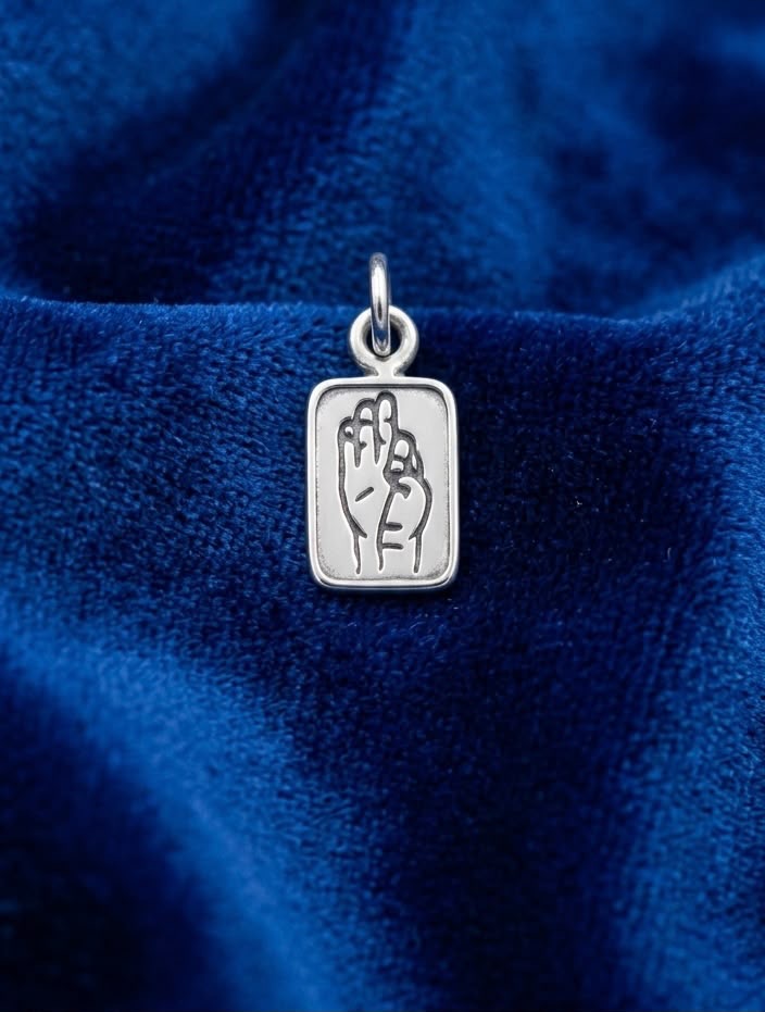 Sterling Silver A Letter Initial Alphabet in ASL Name Personalized 925 Silver