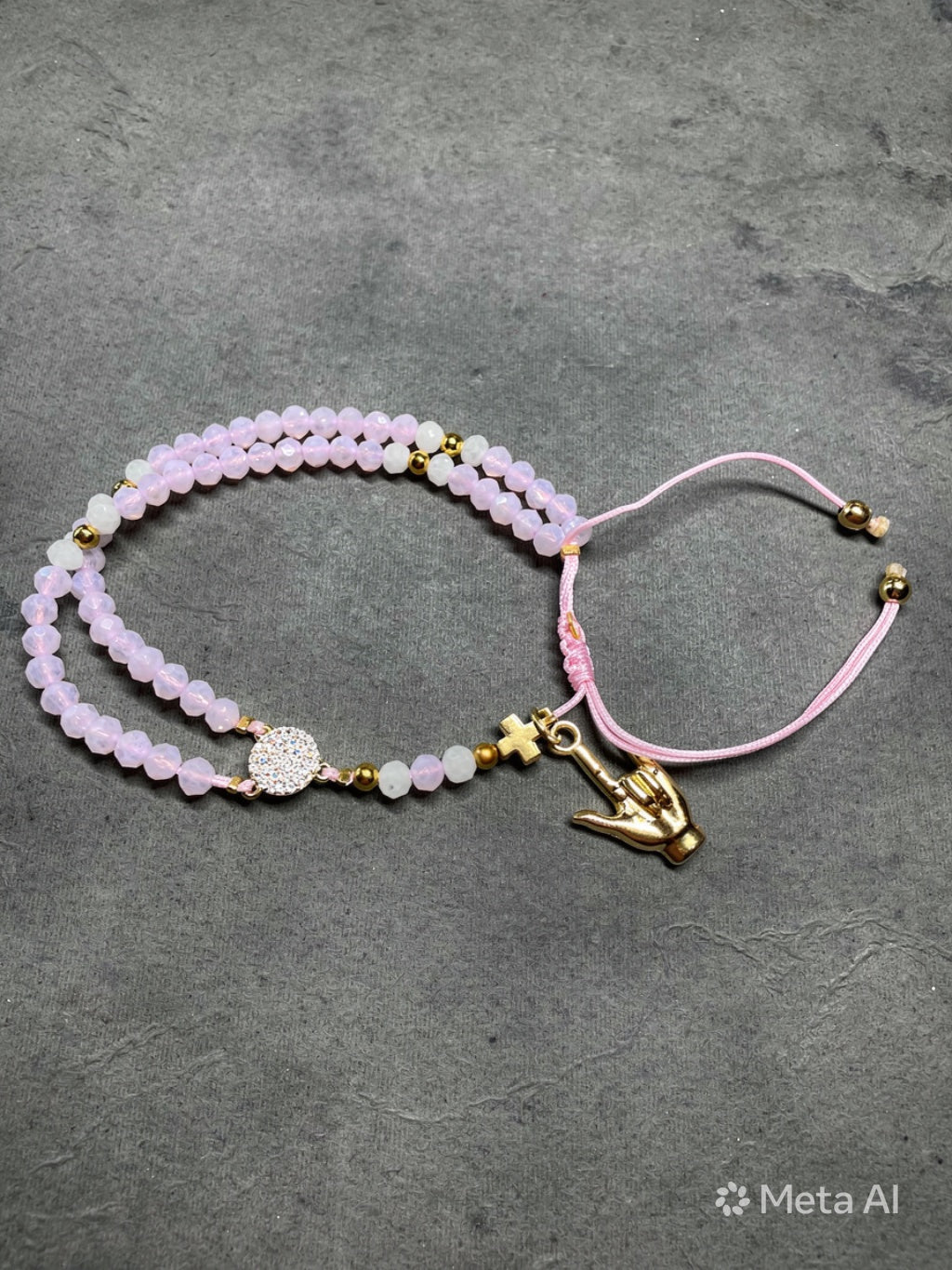 Bracelet ROSARY 📿 with hand I Love You