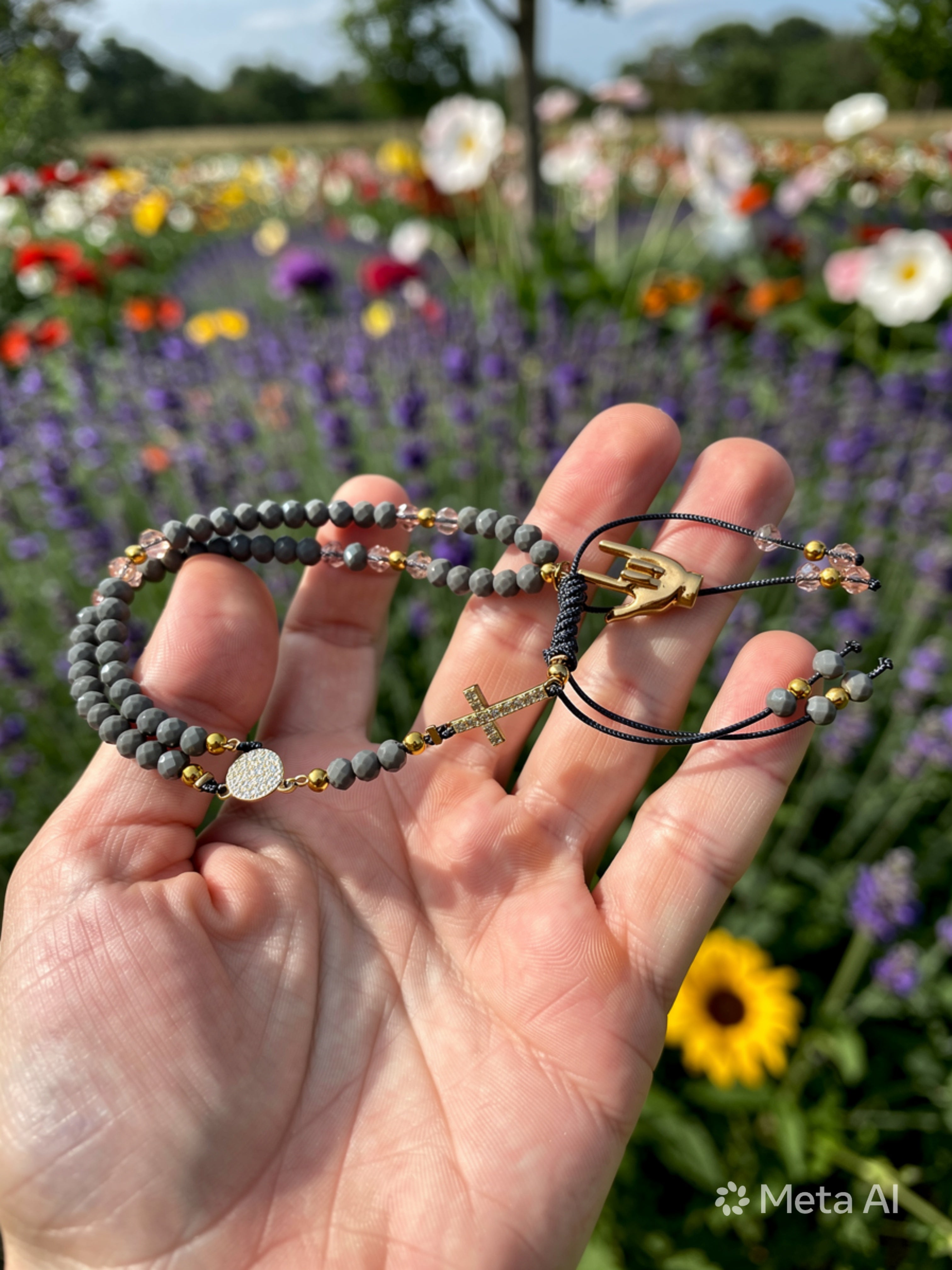 Bracelet ROSARY 📿 with hand I Love You