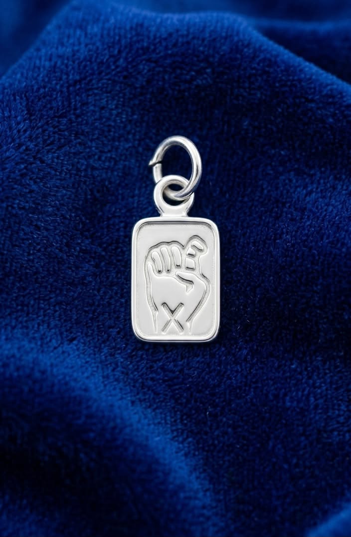 Sterling Silver A Letter Initial Alphabet in ASL Name Personalized 925 Silver