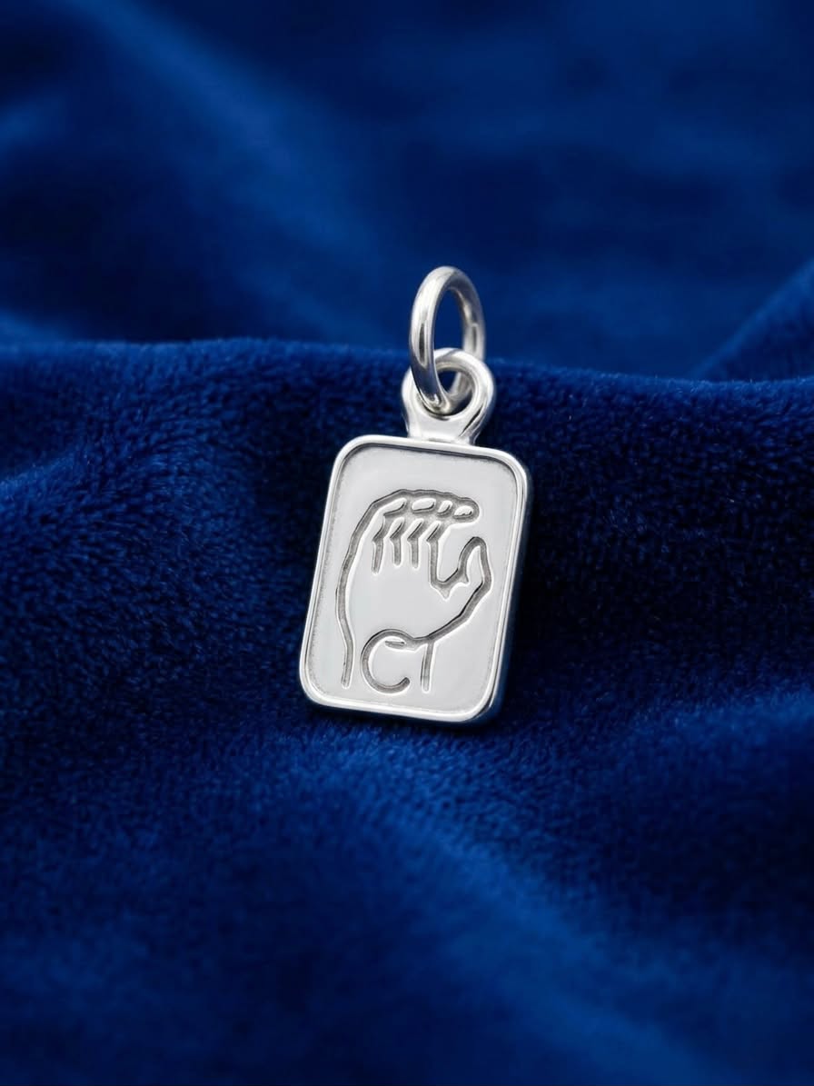 Sterling Silver A Letter Initial Alphabet in ASL Name Personalized 925 Silver