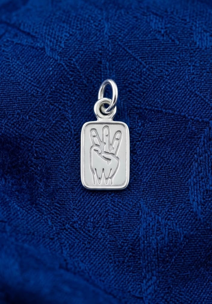 Sterling Silver A Letter Initial Alphabet in ASL Name Personalized 925 Silver