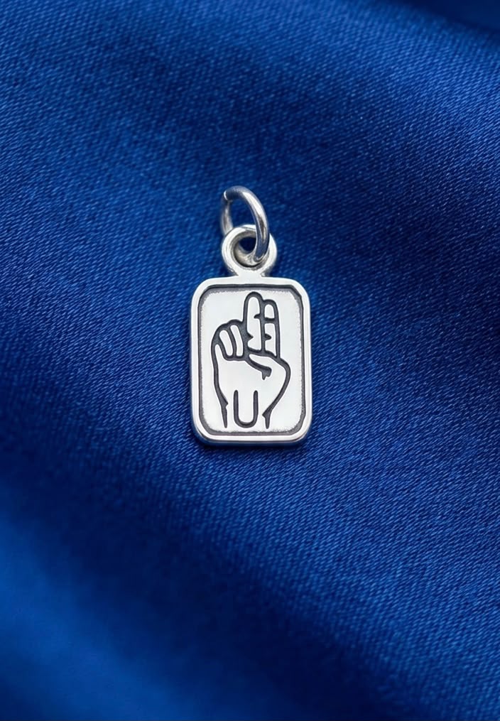 Sterling Silver A Letter Initial Alphabet in ASL Name Personalized 925 Silver