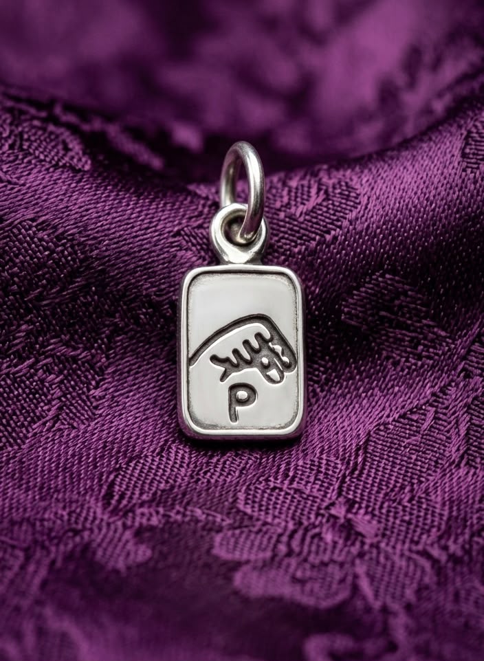 Sterling Silver A Letter Initial Alphabet in ASL Name Personalized 925 Silver