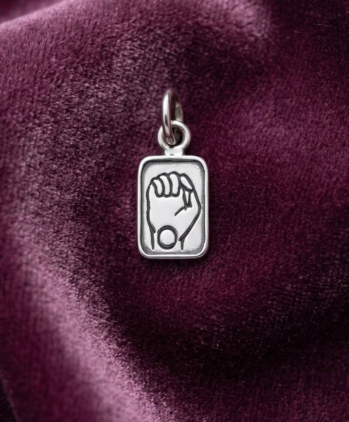 Sterling Silver A Letter Initial Alphabet in ASL Name Personalized 925 Silver