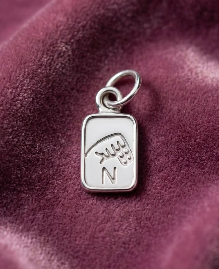 Sterling Silver A Letter Initial Alphabet in ASL Name Personalized 925 Silver