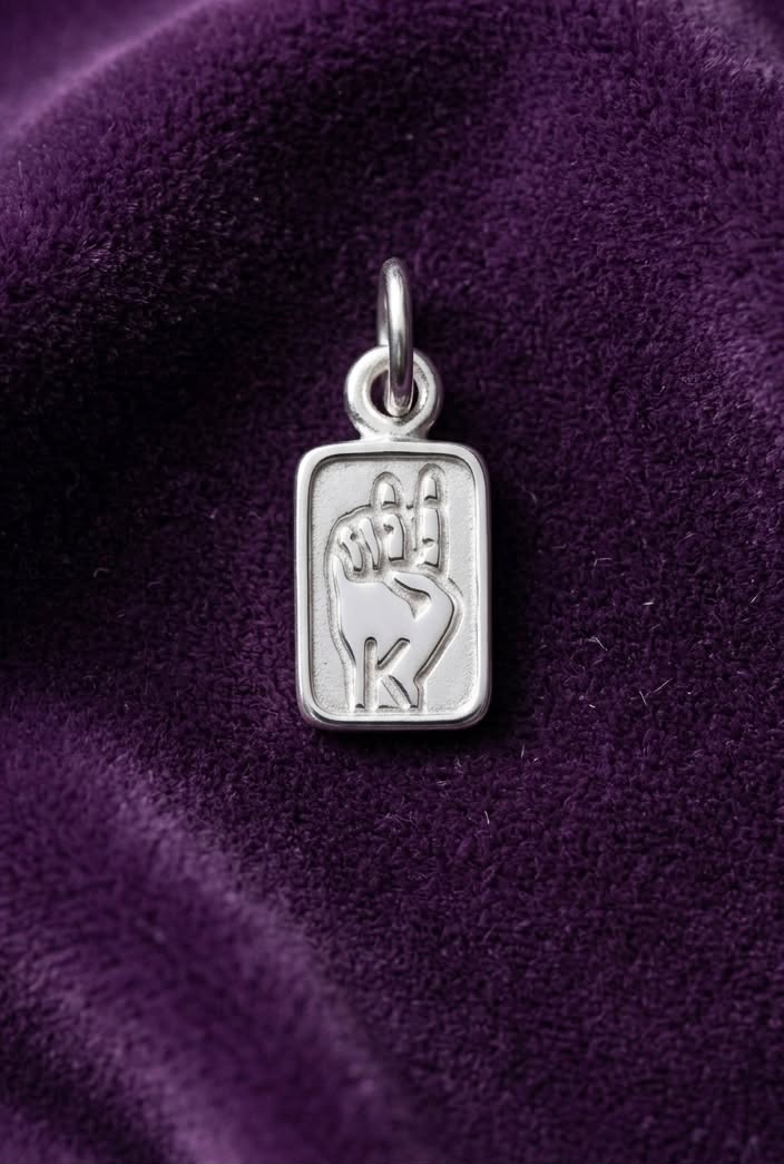 Sterling Silver A Letter Initial Alphabet in ASL Name Personalized 925 Silver