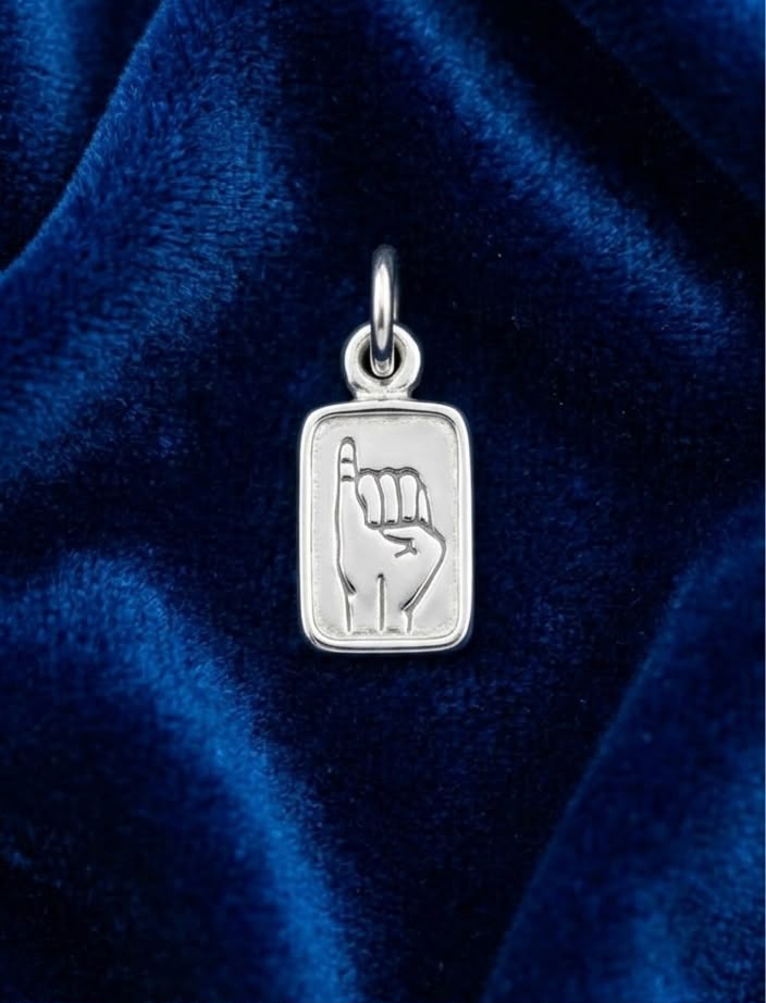 Sterling Silver A Letter Initial Alphabet in ASL Name Personalized 925 Silver