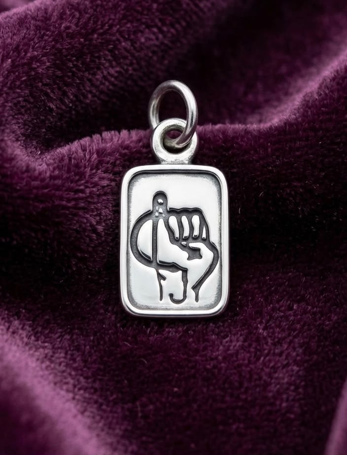 Sterling Silver A Letter Initial Alphabet in ASL Name Personalized 925 Silver