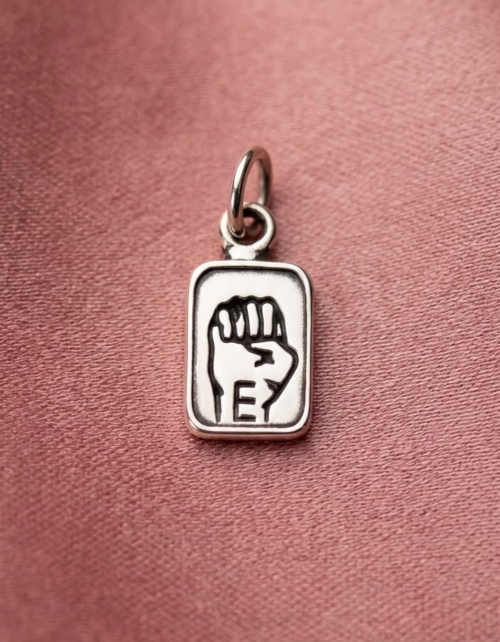 Sterling Silver A Letter Initial Alphabet in ASL Name Personalized 925 Silver