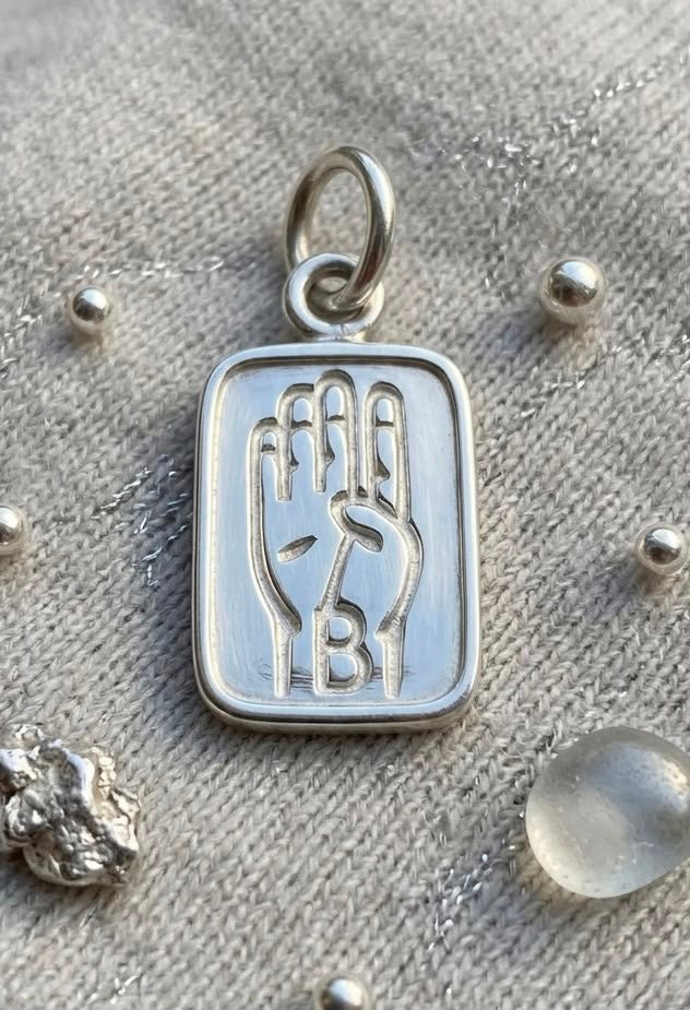 Sterling Silver A Letter Initial Alphabet in ASL Name Personalized 925 Silver