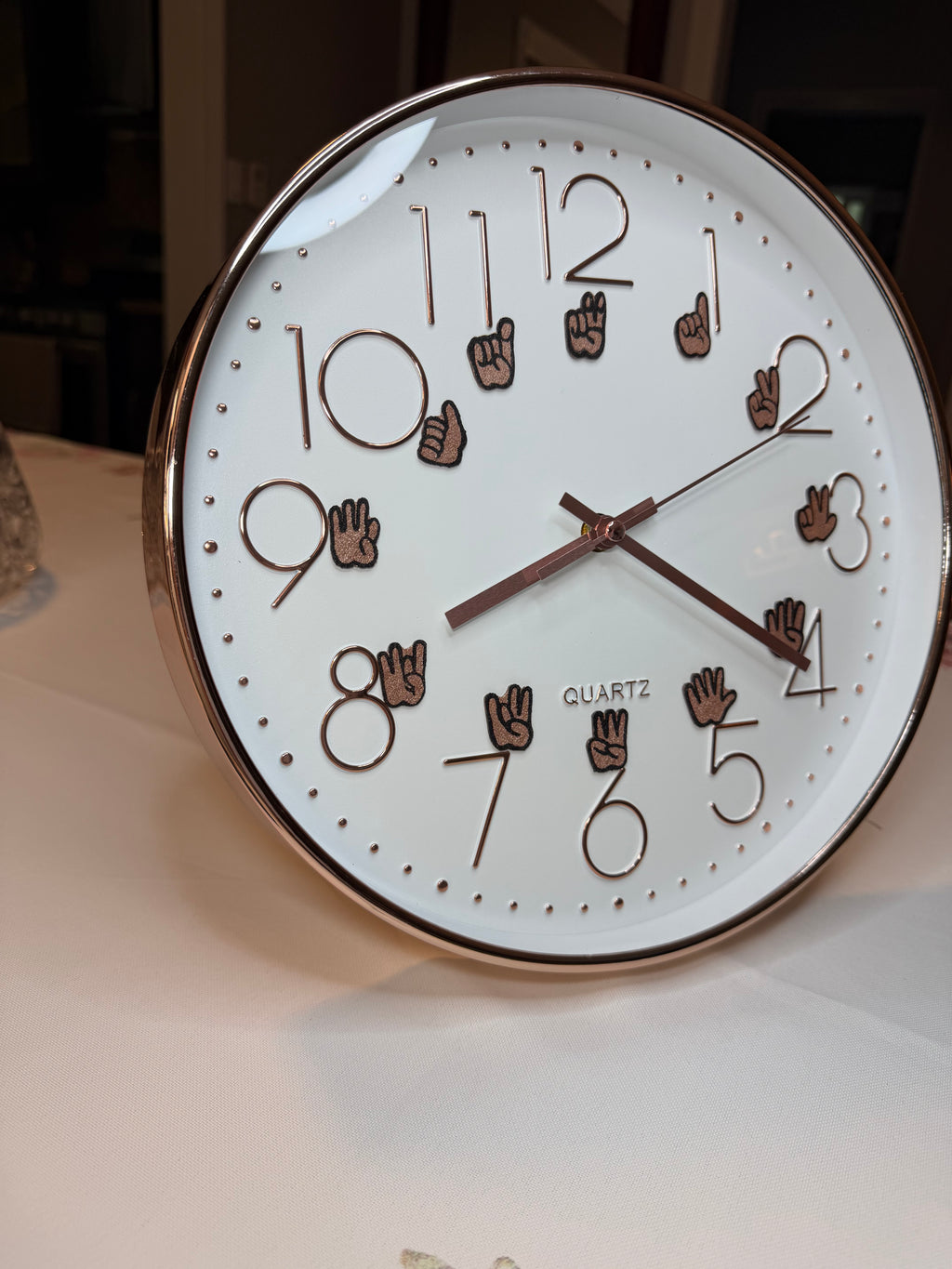 Rose Gold 11 inch clock