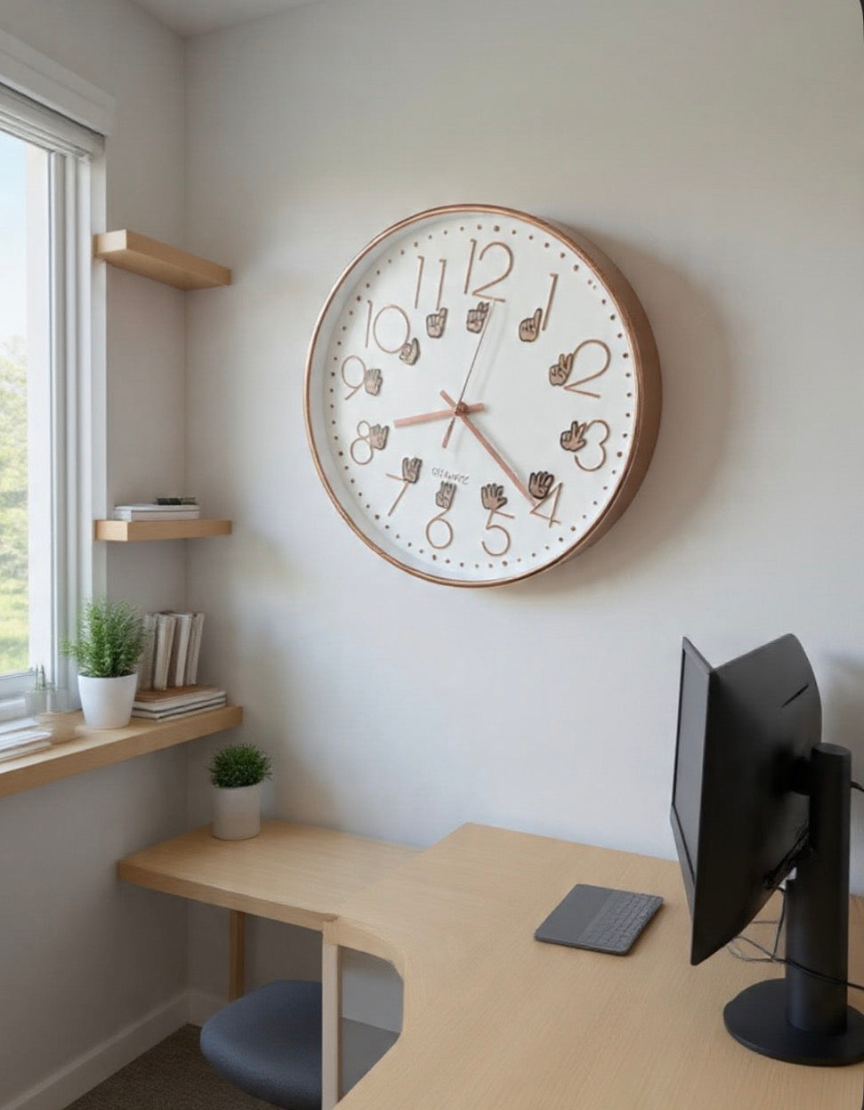 Rose Gold 11 inch clock