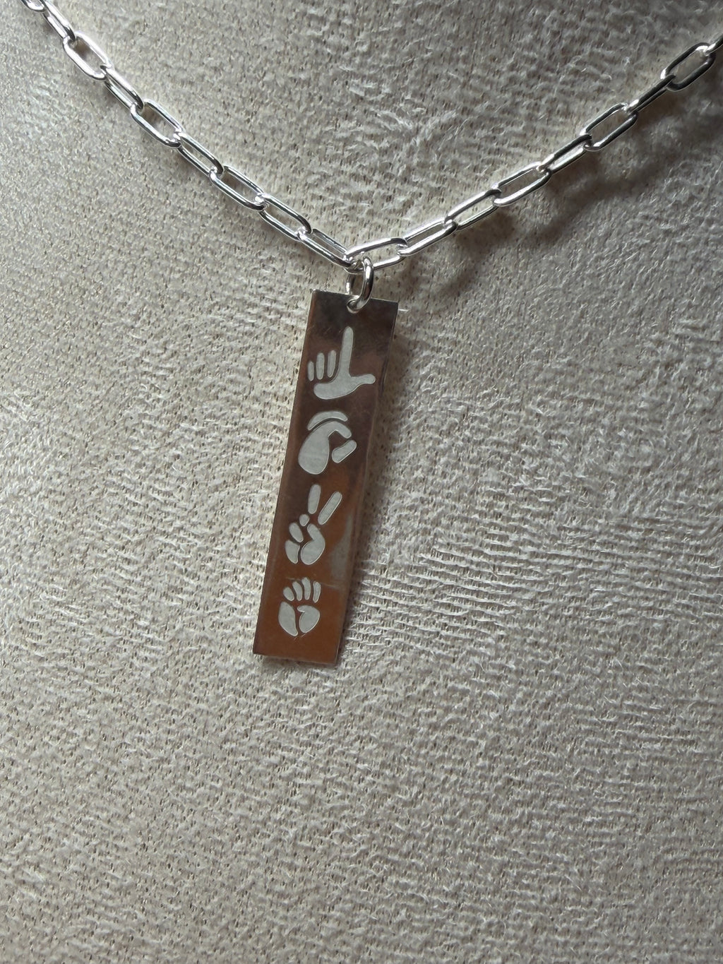 Paperclip Necklace of Love  sterling silver
