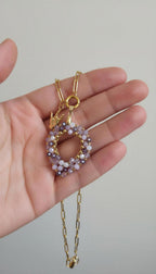 Necklace Cristal Filled in gold plated 18