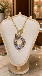 Necklace Cristal Filled in gold plated 18