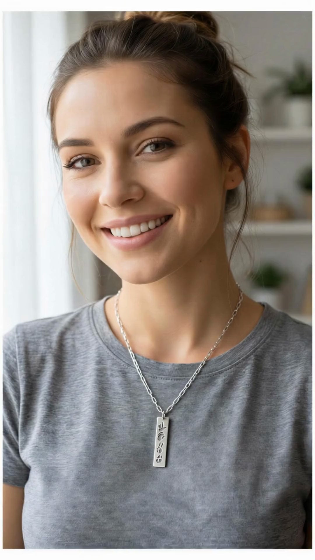 Paperclip Necklace of Love  sterling silver